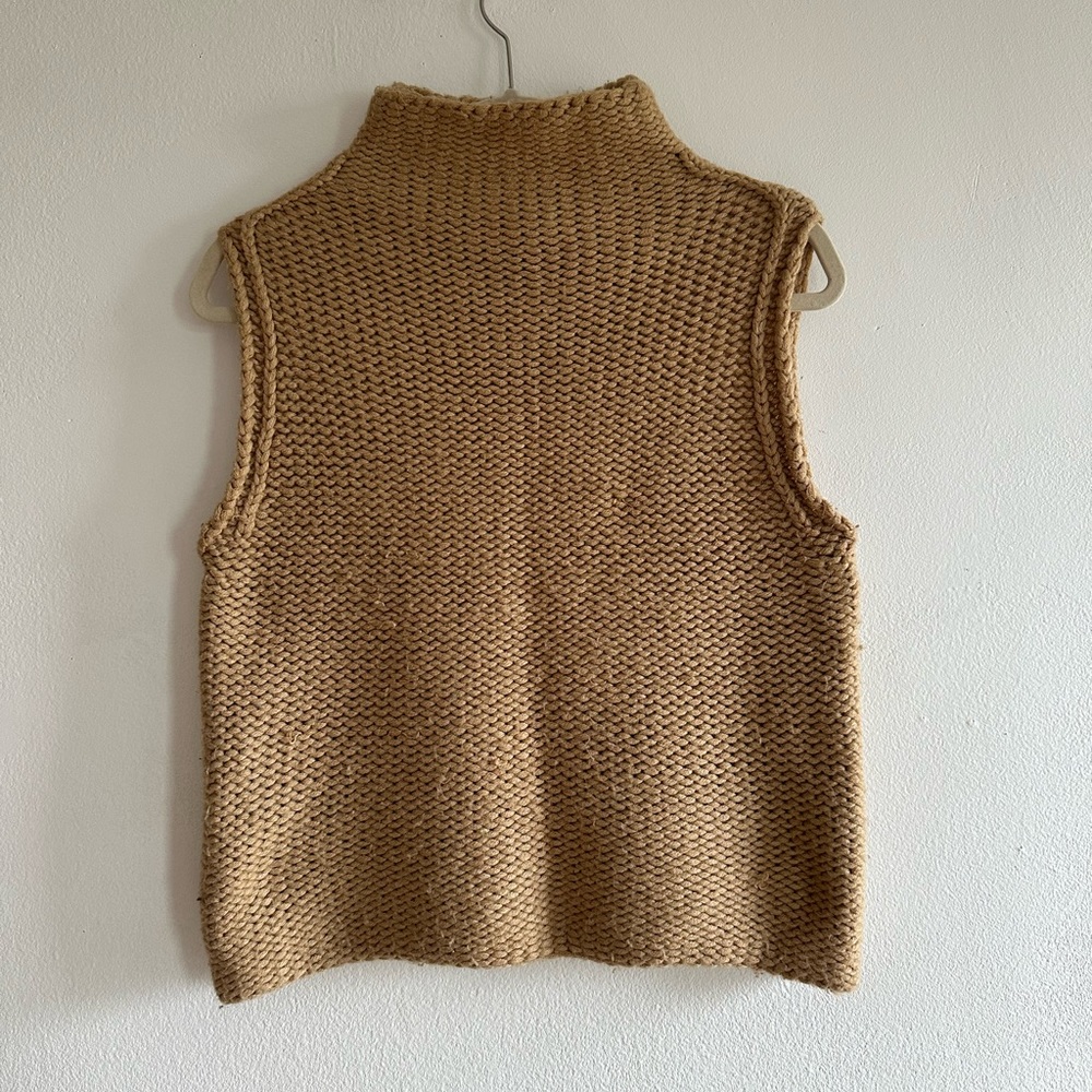Vintage camel knit sweater vest